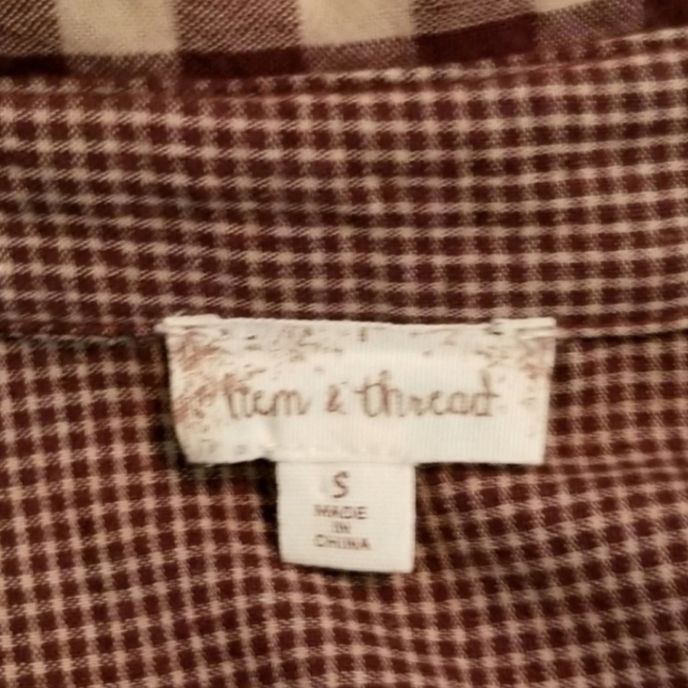 Hem & Thread 2 for $25 Shirts Burgundy Size S - Picture 13 of 13